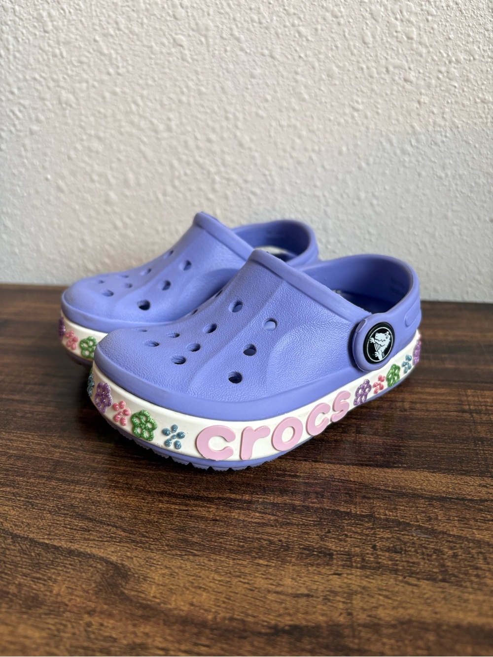 Crocs Girls Bayaband Flower Band Clogs